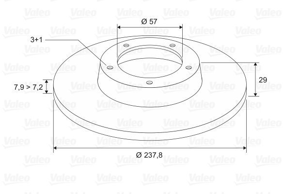 VALEO Brake Disc 186130 - Brake Disc