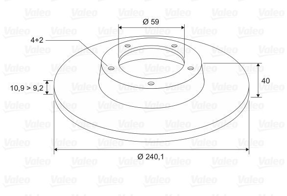 VALEO Brake Disc 186155 - Brake Disc