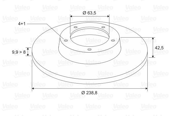 VALEO Brake Disc 186162 - Brake Disc