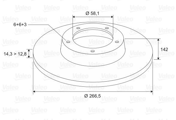 VALEO Brake Disc 186170 - Brake Disc