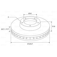 VALEO Brake Disc 186221 - Brake Disc