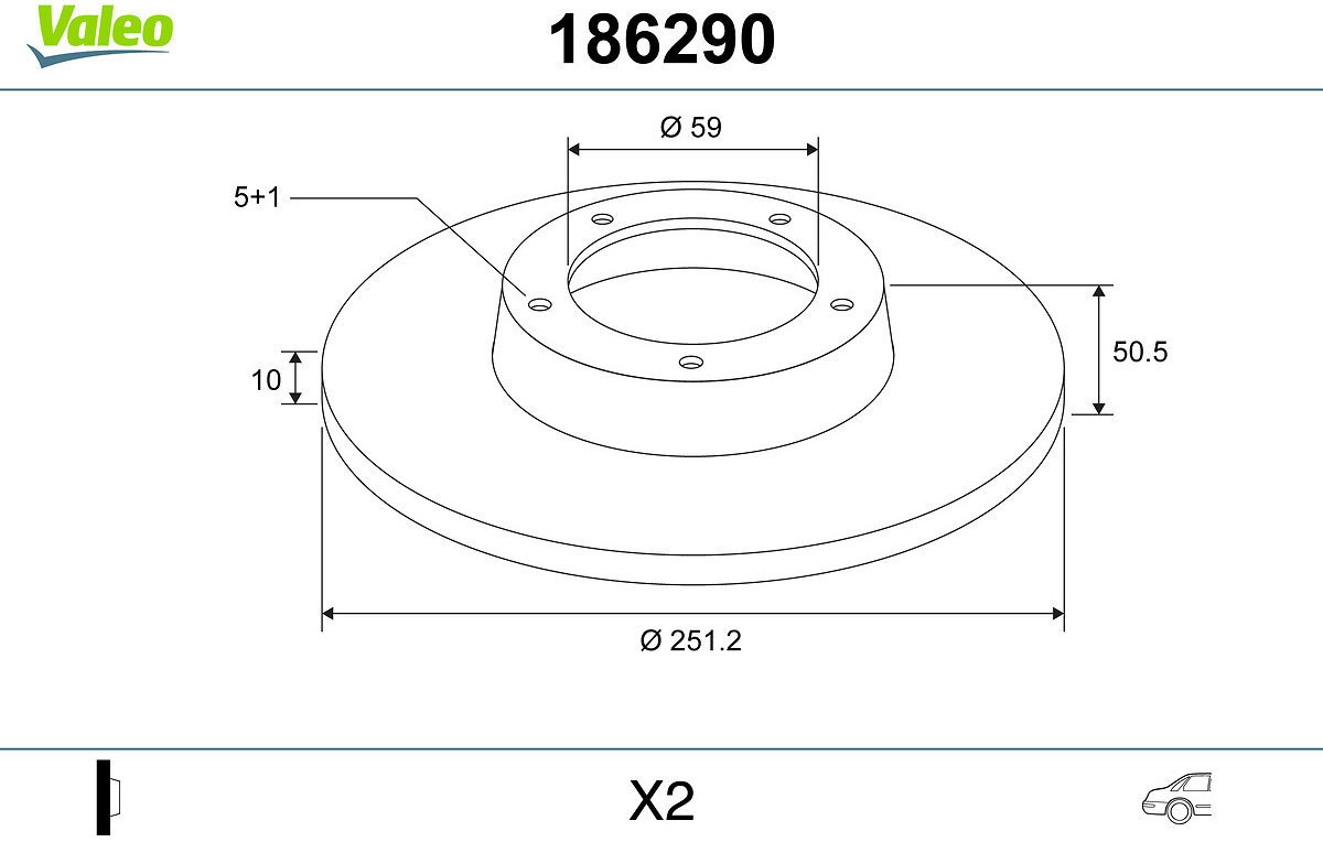VALEO Brake Disc 186290 - Brake Disc