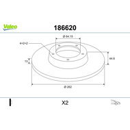 VALEO Brake Disc 186620 - Brake Disc