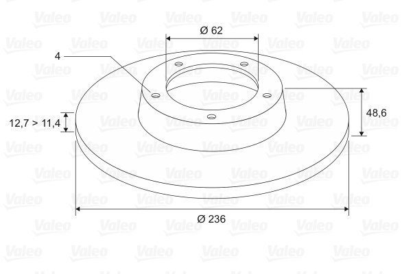 VALEO Brake Disc 186714 - Brake Disc