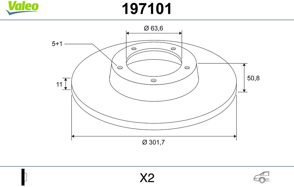VALEO Brake Disc 197101 - Brake Disc