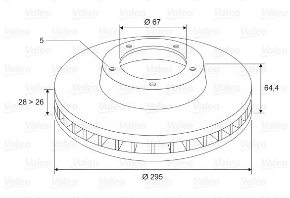 VALEO Brake Disc 197201 - Brake Disc