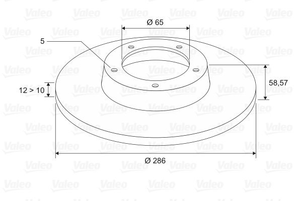 VALEO Brake Disc 197338 - Brake Disc