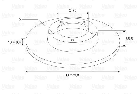 VALEO Brake Disc 197339 - Brake Disc