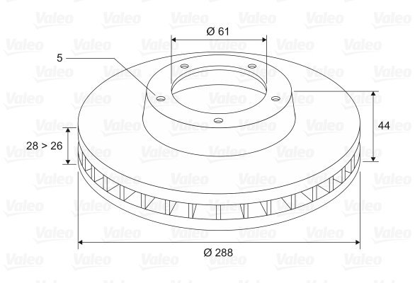 VALEO Brake Disc 197355 - Brake Disc