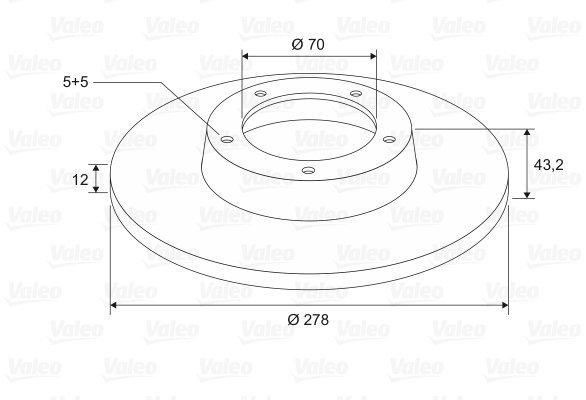 VALEO Brake Disc 197584 - Brake Disc