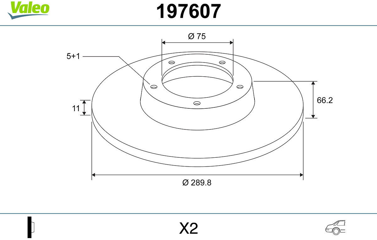 VALEO Brake Disc 197607 - Brake Disc
