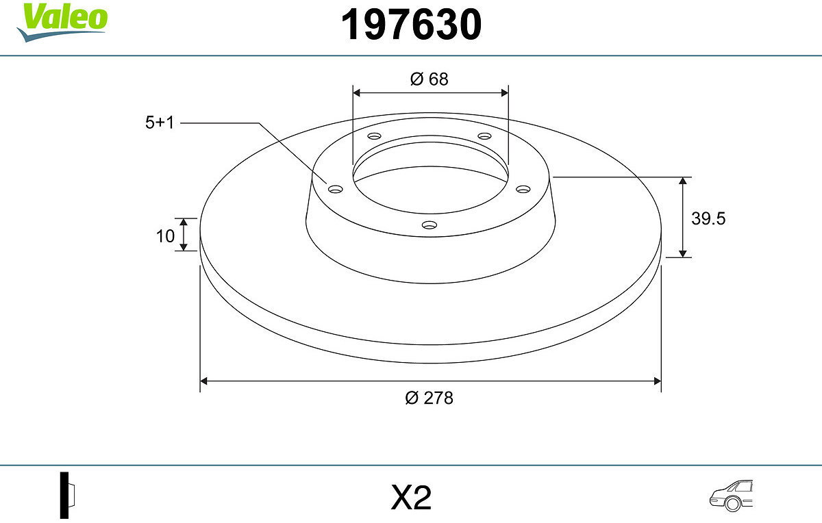 VALEO Brake Disc 197630 - Brake Disc