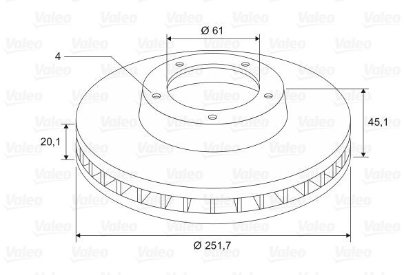 VALEO Brake Disc 197642 - Brake Disc