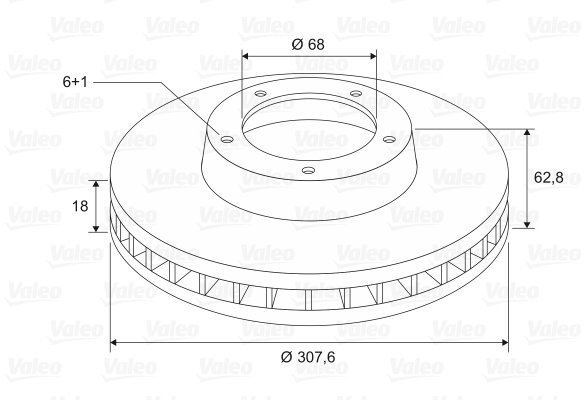 VALEO Brake Disc 197645 - Brake Disc