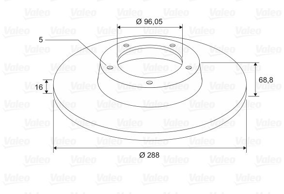 VALEO Brake Disc 197666 - Brake Disc