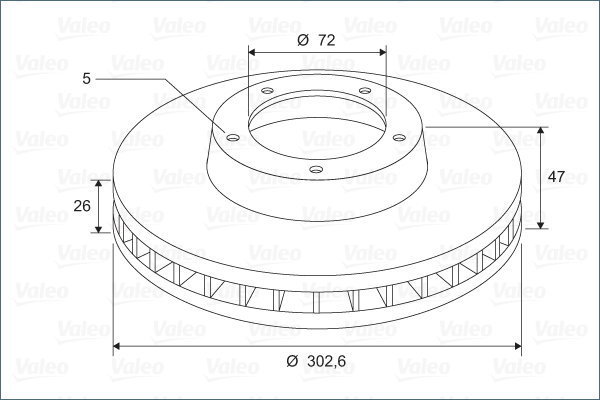 VALEO Brake Disc 197683 - Brake Disc