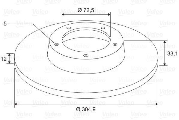 VALEO Brake Disc 197687 - Brake Disc