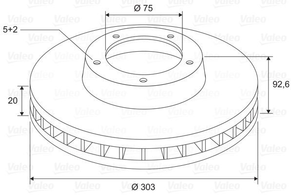 VALEO Brake Disc 197688 - Brake Disc