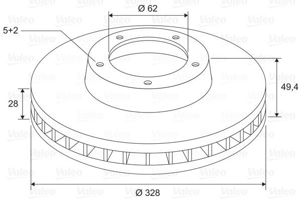 VALEO Brake Disc 197692 - Brake Disc