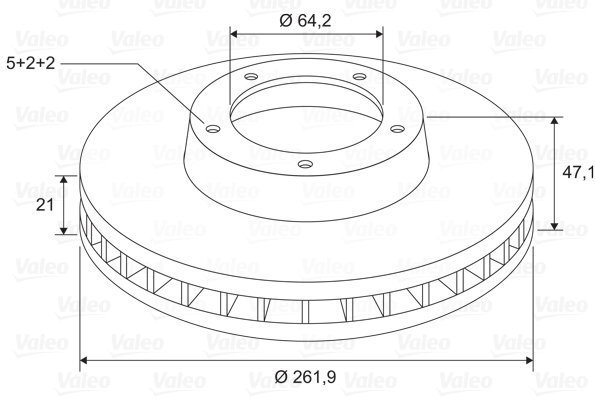 VALEO Brake Disc 197696 - Brake Disc