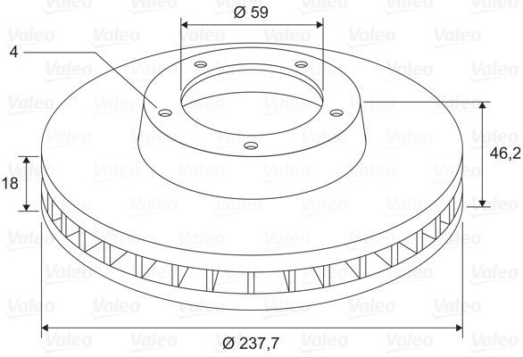 VALEO Brake Disc 197700 - Brake Disc