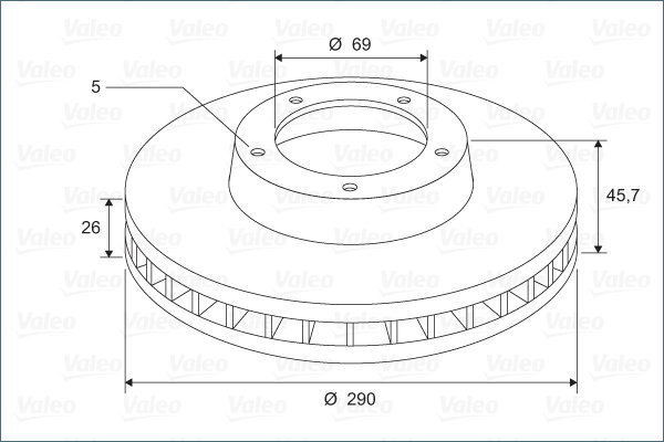 VALEO Brake Disc 197715 - Brake Disc