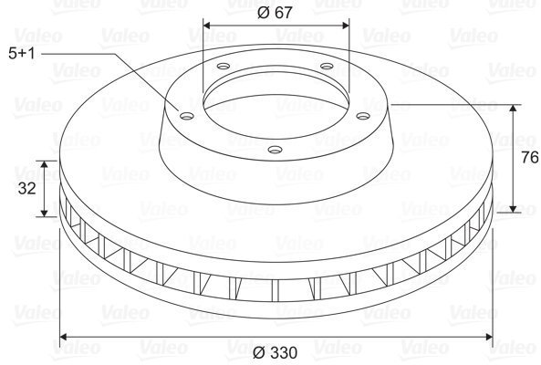 VALEO Brake Disc 197718 - Brake Disc