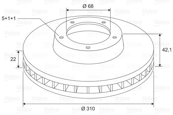 VALEO Brake Disc 197725 - Brake Disc