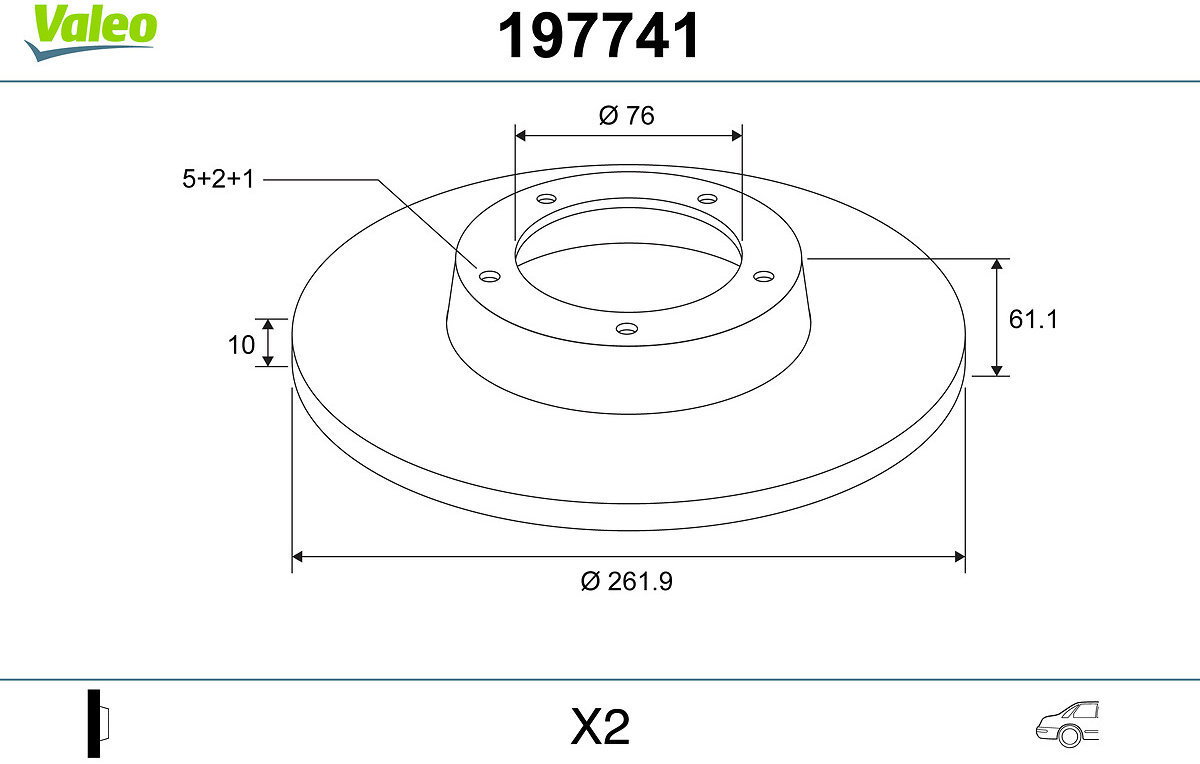 VALEO Brake Disc 197741 - Brake Disc