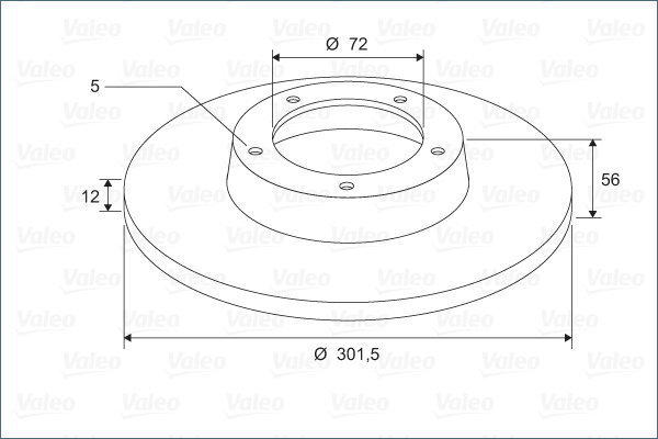 VALEO Brake Disc 197750 - Brake Disc