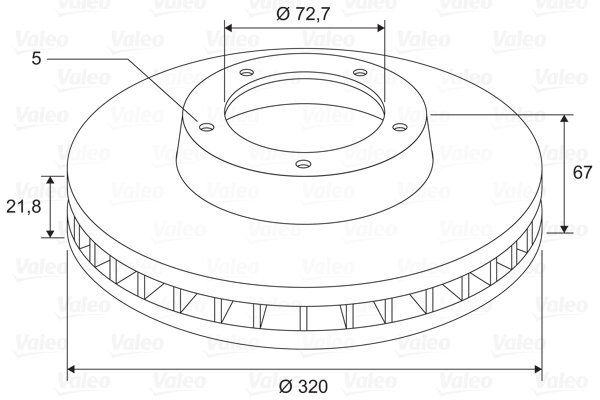 VALEO Brake Disc 197753 - Brake Disc