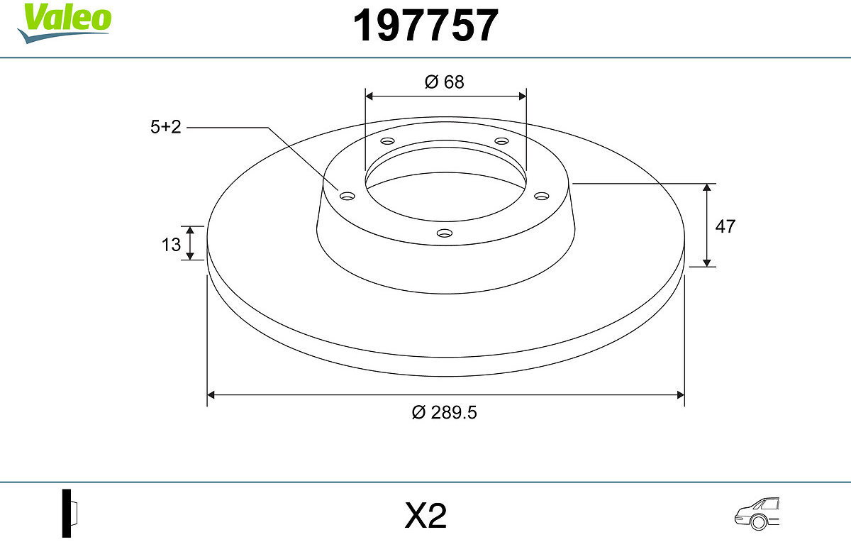 VALEO Brake Disc 197757 - Brake Disc