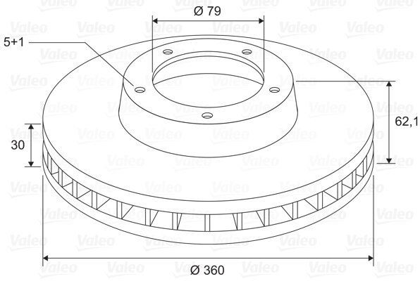 VALEO Brake Disc 197761 - Brake Disc