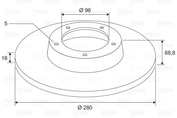 VALEO Brake Disc 197765 - Brake Disc