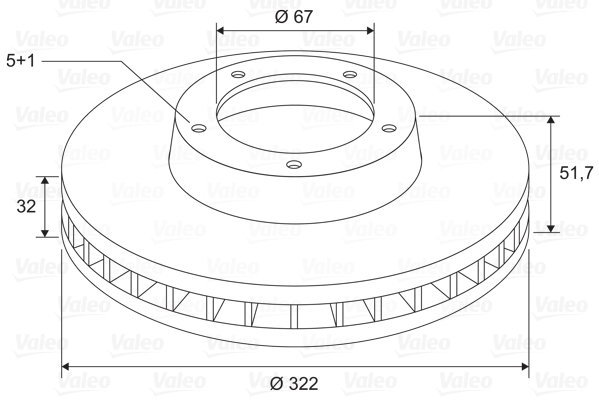 VALEO Brake Disc 197768 - Brake Disc