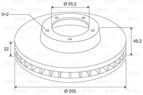 VALEO Brake Disc 197770 - Brake Disc