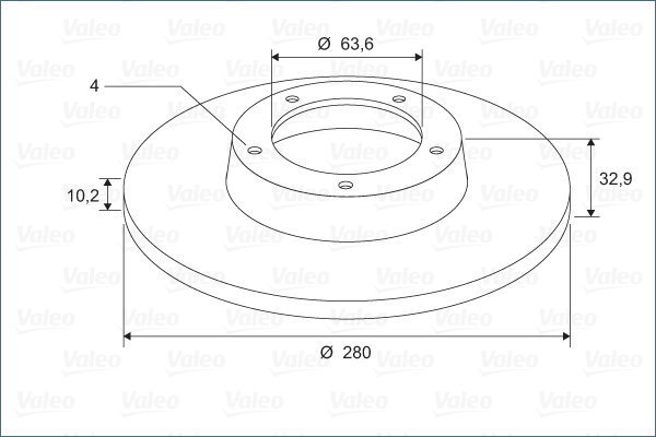 VALEO Brake Disc 197776 - Brake Disc