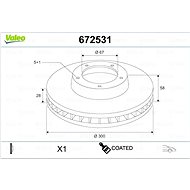 VALEO Brake Disc 672531 - Brake Disc