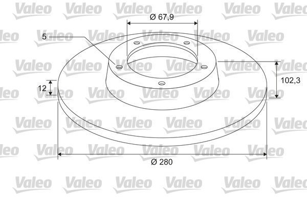 VALEO Brake Disc 675407 - Brake Disc