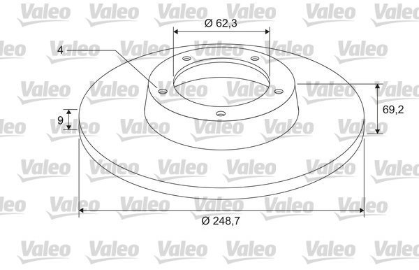 VALEO Brake Disc 675408 - Brake Disc