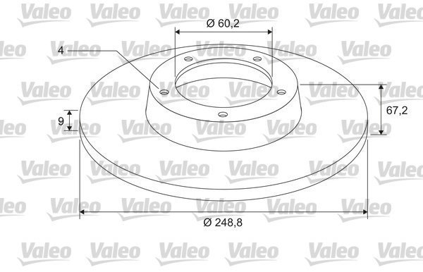 VALEO Brake Disc 675405 - Brake Disc