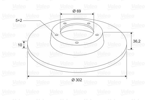 VALEO Brake Disc 197673 - Brake Disc