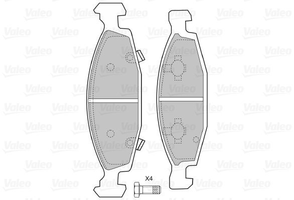 VALEO Brake Pads 598510 - Brake Pads