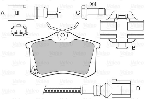 VALEO Brake Pads 598674 - Brake Pads
