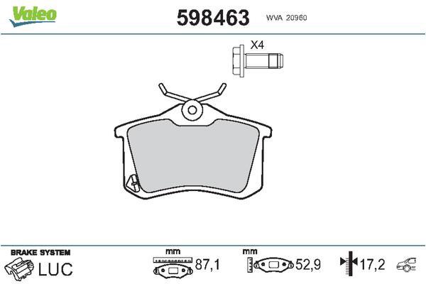 VALEO Brake Pads 598463 - Brake Pads