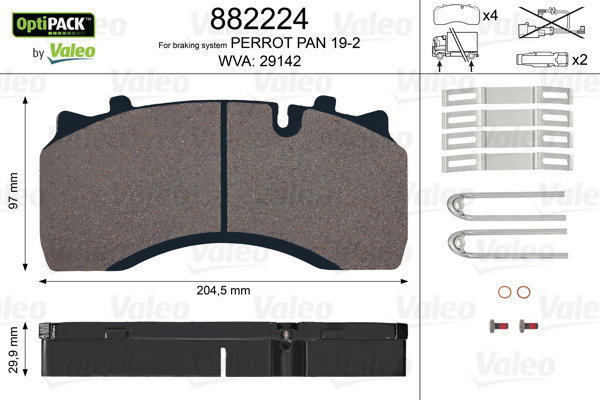 VALEO Brake Pads 882224 - Brake Pads