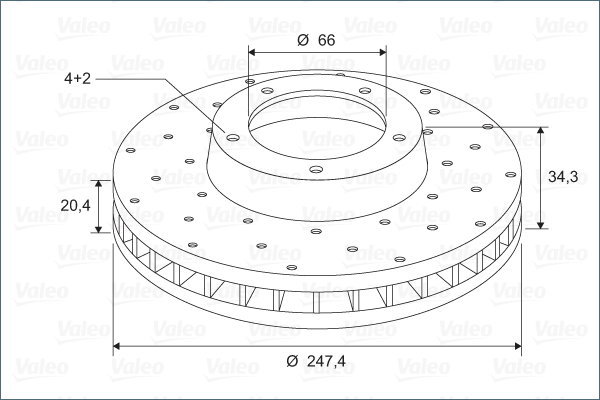 VALEO Brake Disc 886194 - Brake Disc