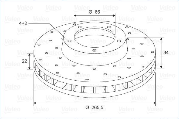 VALEO Brake Disc 886695 - Brake Disc