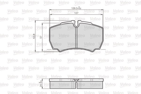 VALEO Brake Pads 872123 - Brake Pads