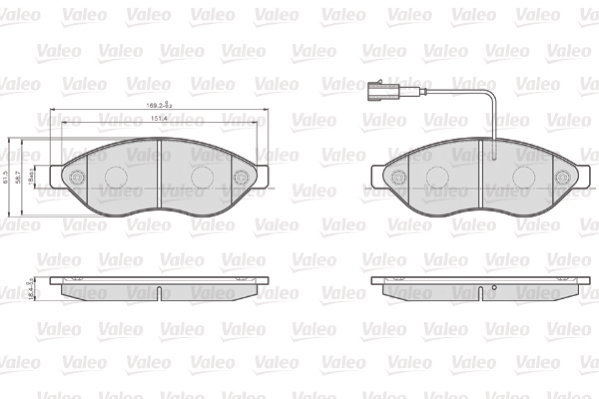 VALEO Brake Pads 872468 - Brake Pads